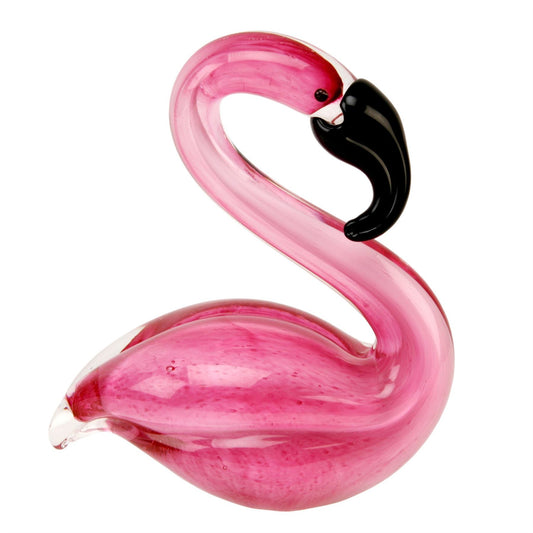 Objets d'art Glass Figurine - Flamingo