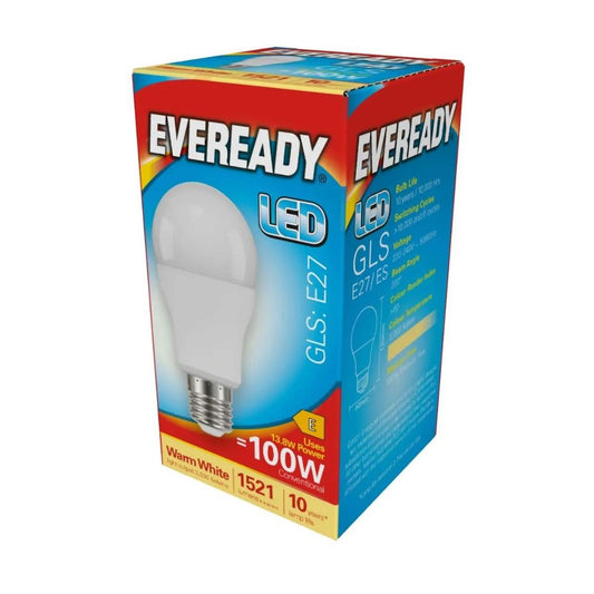 S13628 Eveready LED GLS E27 (ES) 1,521lm 13.8W 3,000K (Warm White)