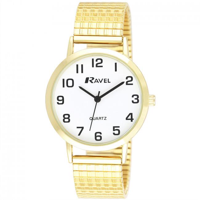 Ravel Mens Basic Classic Easy Read Expander Bracelet Watch R0201G Available Multiple Colour