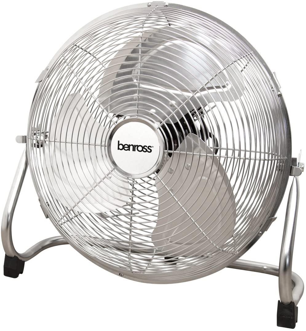 Benross Chrome 14 Inch High Velocity 3-Speed Floor Fan- 42630