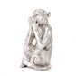 Hestia Silver Resin Monkey Figurine - Speak No Evil 20cm