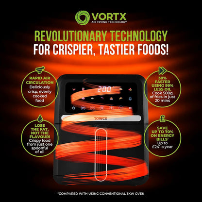 Tower 5L Colour Screen Digital Air fryer 1500w