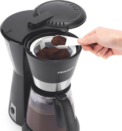Progress Filter Coffee Maker Machine Auto Shut-Off 1080 W 1.5 L Black