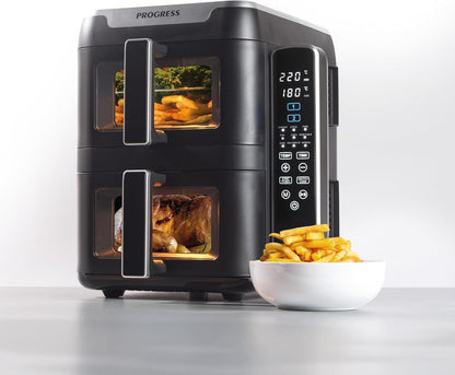 Progress Dual Tier 9L Air Fryer 2400W