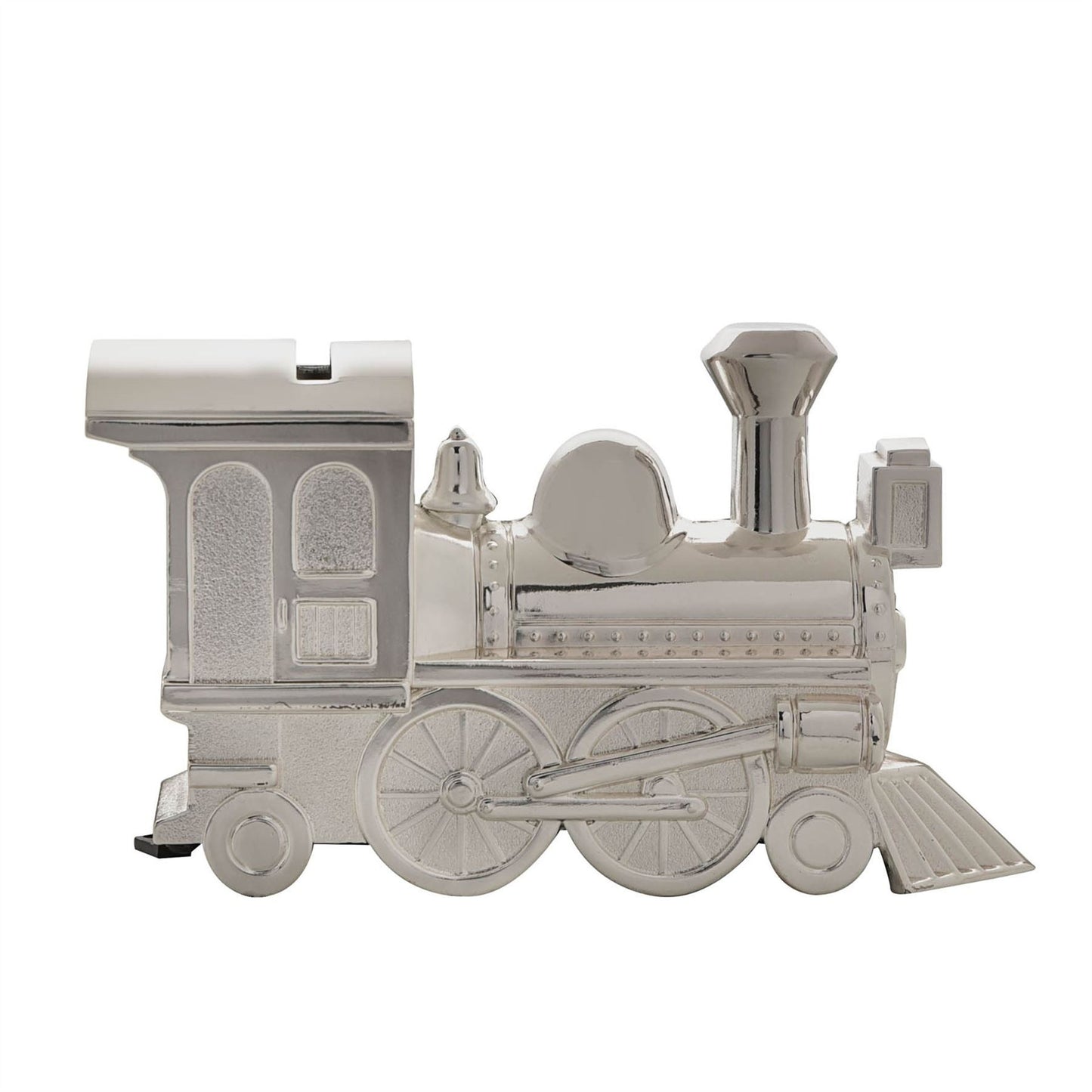 Bambino Silver Plated Money Box - Large Train