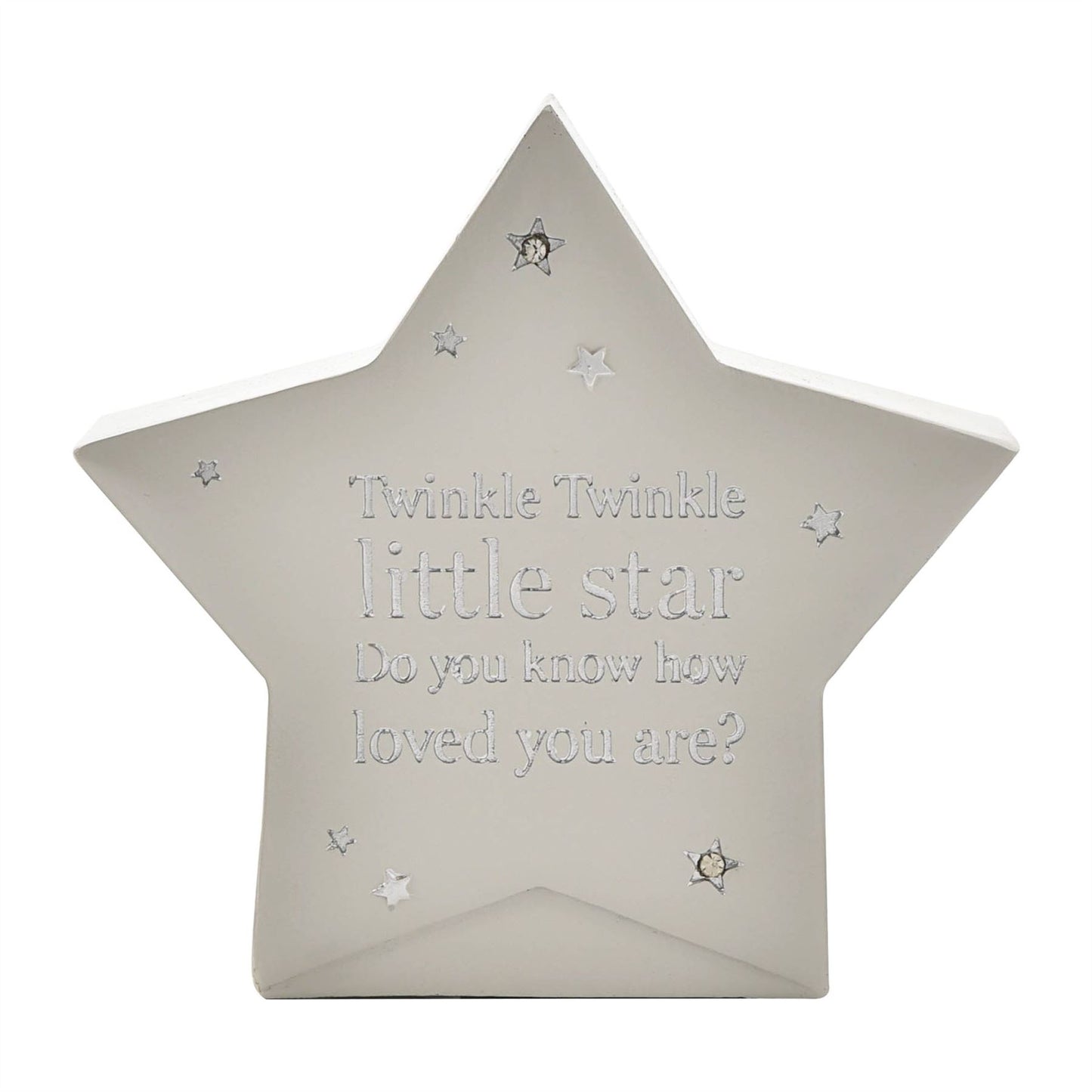 Bambino Star Shaped Resin Money Box "Twinkle Twinkle" 15cm