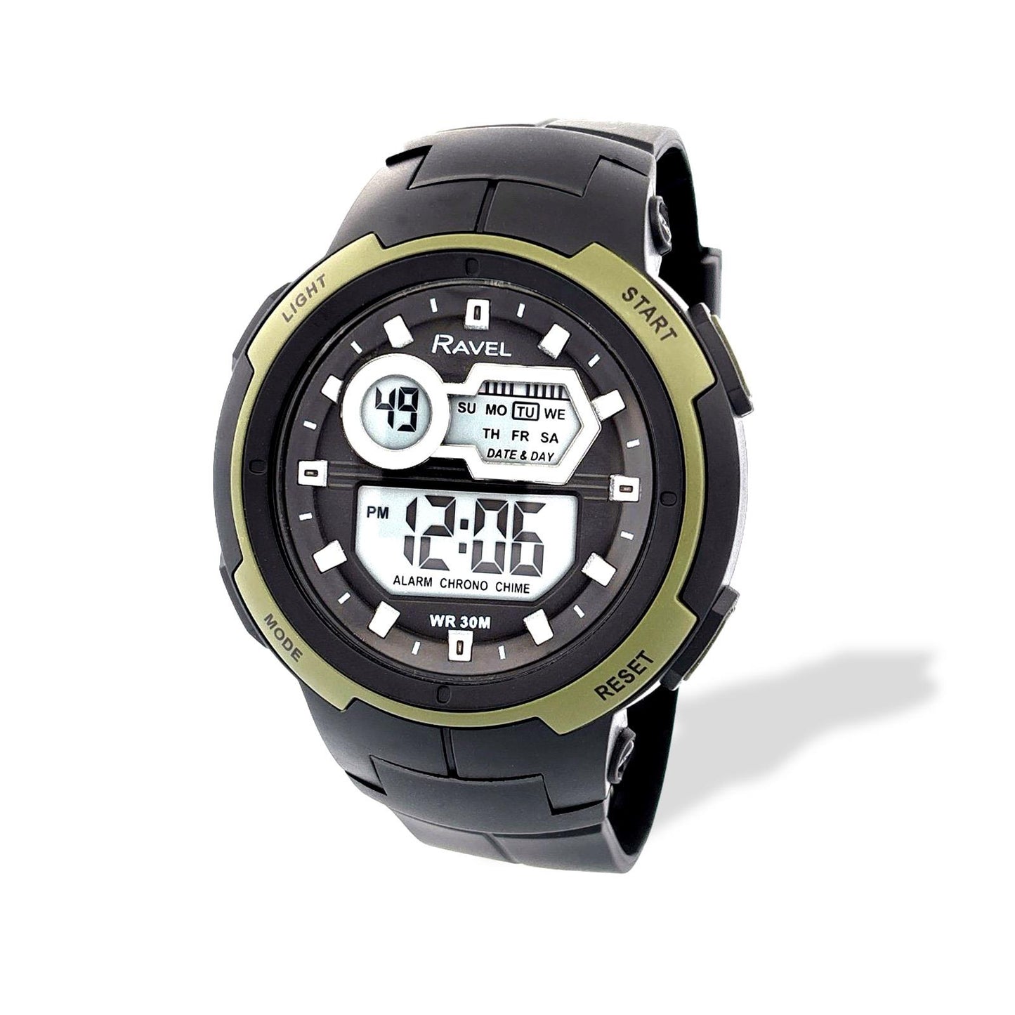 Ravel Mens Boys 3ATM Digital Sports Dial Rubber strap Watch RDG.14.25-41
