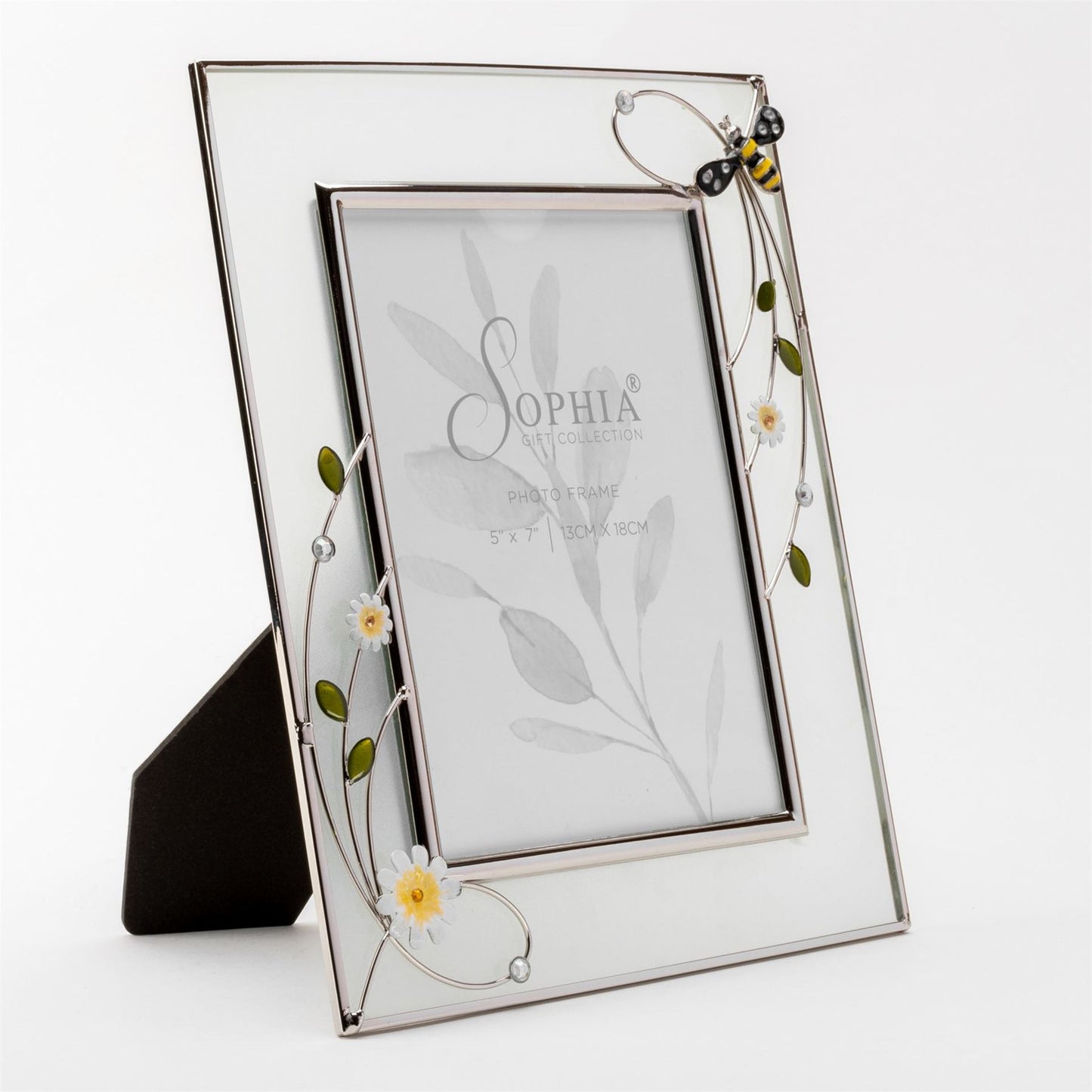 Sophia Classic Glass & Wire Bumble Bee Frame 5" x 7"