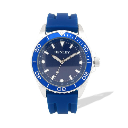 Henley Mens Monotone Silicon Sports Watch - Yellow/Orange/Blue/Black