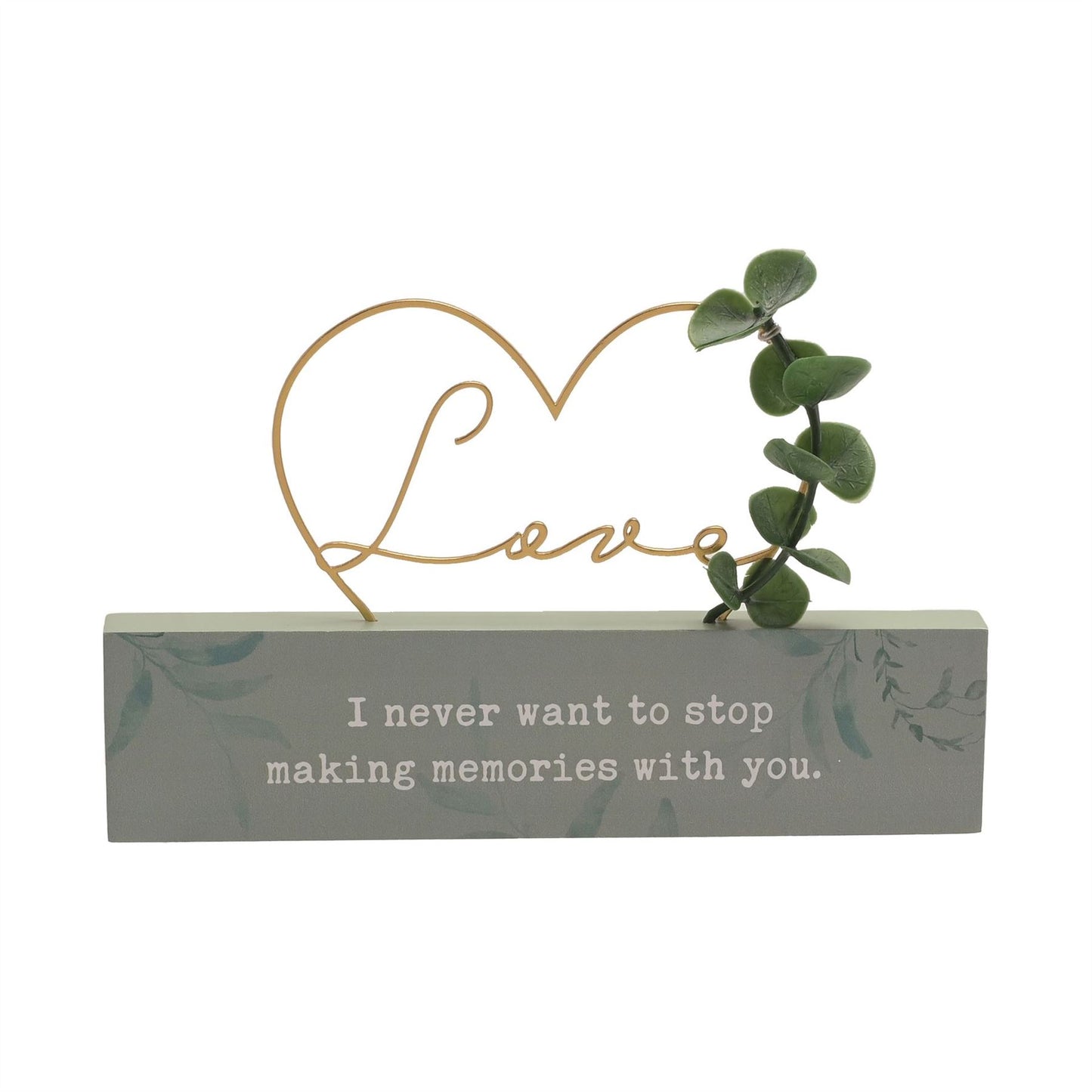 Love Story 'Memories' Mantel Plaque