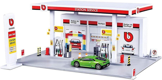 BBurago Street 1:43 Fire Service Station + 1 Vehicle Car