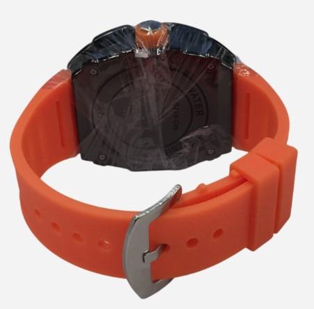 New Rubber Gents Black Bling Fashion Quartz Movement Dated Skeleton Clear Dial Rubber Strap Watch Available Multi Colour NY London