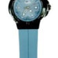 Heryi Rubber Gents Fashion Quartz Date Cream/Light Blue Dial Light Blue Rubber Magnetic Strap Watch