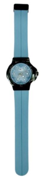 Heryi Rubber Gents Fashion Quartz Date Cream/Light Blue Dial Light Blue Rubber Magnetic Strap Watch