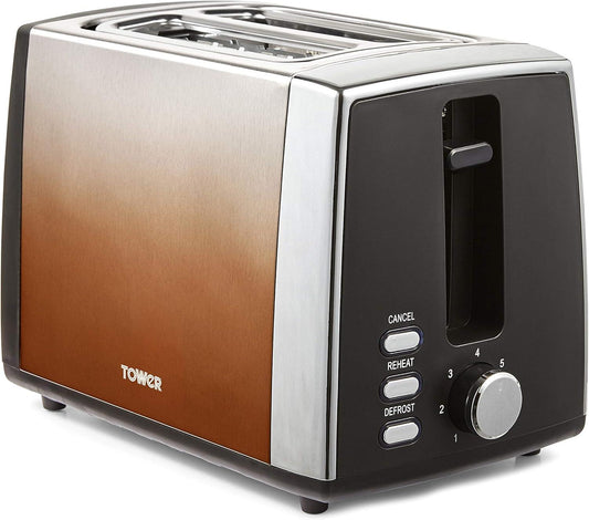 Tower Infinity Ombre 900W 2 Slice Toaster Copper