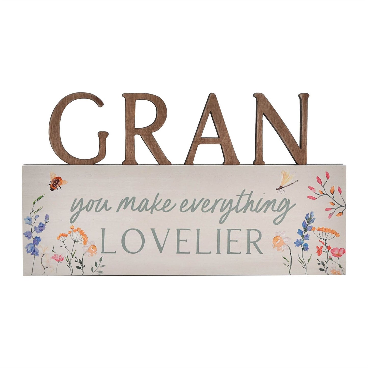 The Cottage Garden Letter Mantel Plaque "Gran"