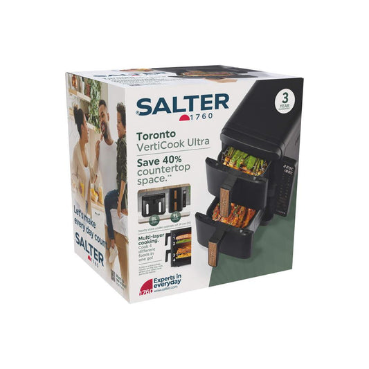 Salter Toronto Verticook Ultra  9L Air Fryer 2400w- Black