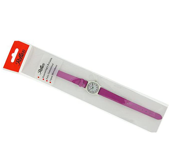 Reflex Girls Ladies White Dial Leather Strap Available Multiple Colour Strap Watch  Models May Vary - CLEARANCE NEEDS RE-BATTERY