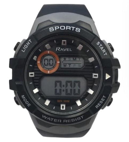 Ravel Mens Boys 3ATM Digital Sports Dial Rubber strap Watch RDG.14.25-41