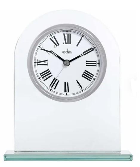 Acctim Adelaide Quartz Glass Luminous Hands Floating Effect Energy Efficient Mantel Clock
