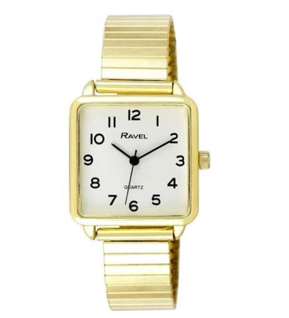 Ravel Women's Classic Rectangular Dial Expander Bracelet Watch R0239
