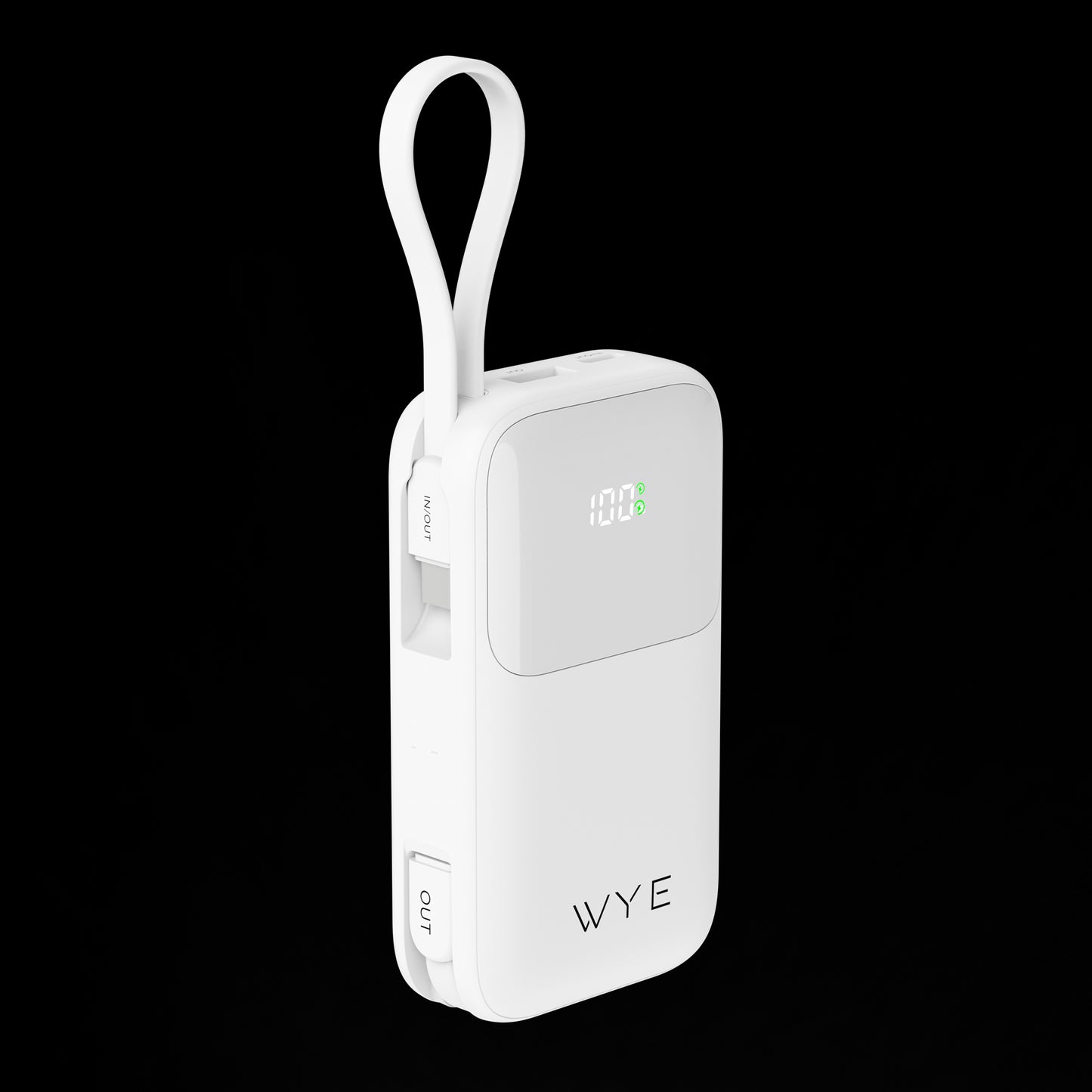 WYEFLUX Fast Charging Power Bank with Built-in Cables 10k mAh Available Multiple Colour