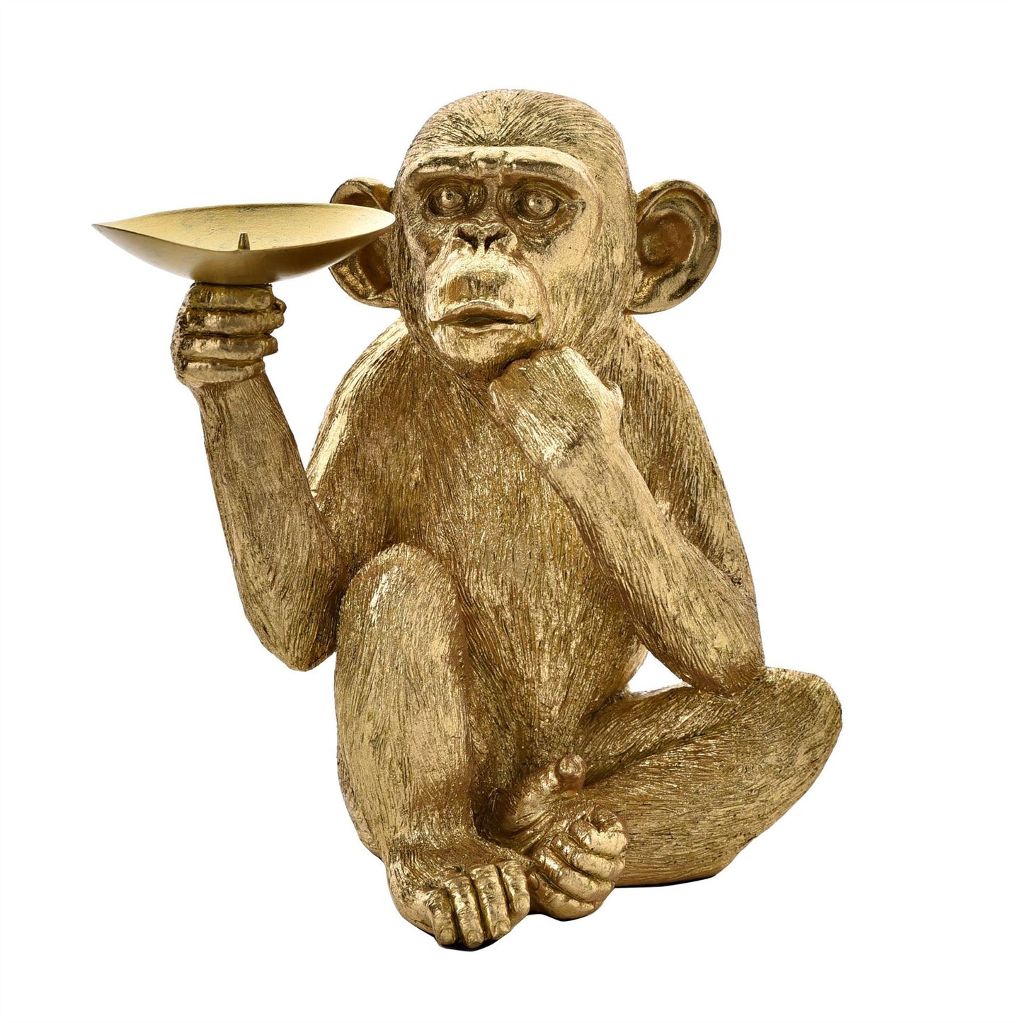 Monkey Pillar Candle Holder 24cm