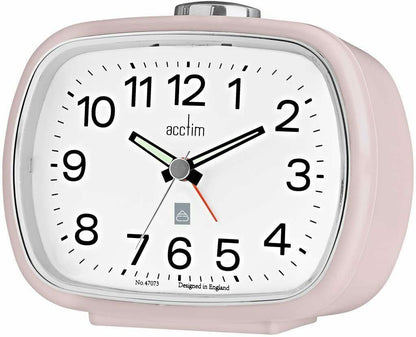 Acctim Camille Analogue Quartz Luminous Hands Chrome Bezel Alarm Clock Available Multiple Color