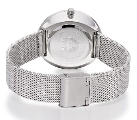 Lorus Ladies Bling Fashion White Dial Stainless Steel Mesh Bracelet Watch