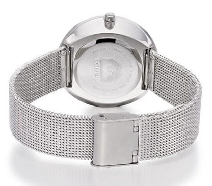 Lorus Ladies Bling Fashion White Dial Stainless Steel Mesh Bracelet Watch