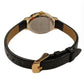 Limit Ladies Basic 27mm oval Golden Dial Black Number with Black Faux Leather Strap Watch  60144