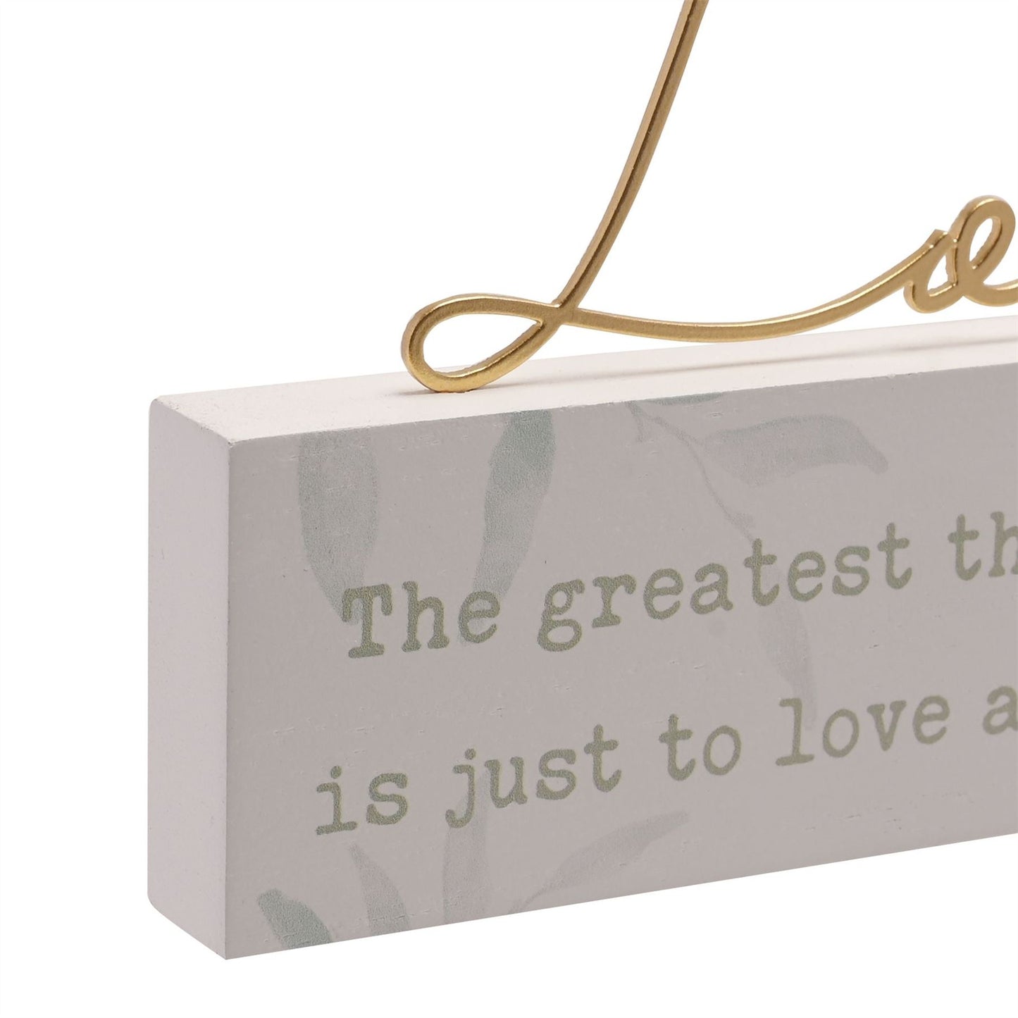 Love Story 'The Greatest Thing...' Mantel Plaque