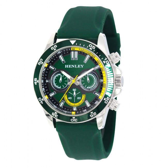 Henley Mens Sports Decorative mini eye dials Silicone Watch H02226 Available Multiple Colour