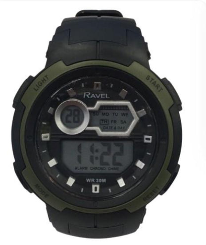 Ravel Mens Boys 3ATM Digital Sports Dial Rubber strap Watch RDG.14.25-41