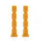 Set of 2 Cube Candles Ochre 20cm