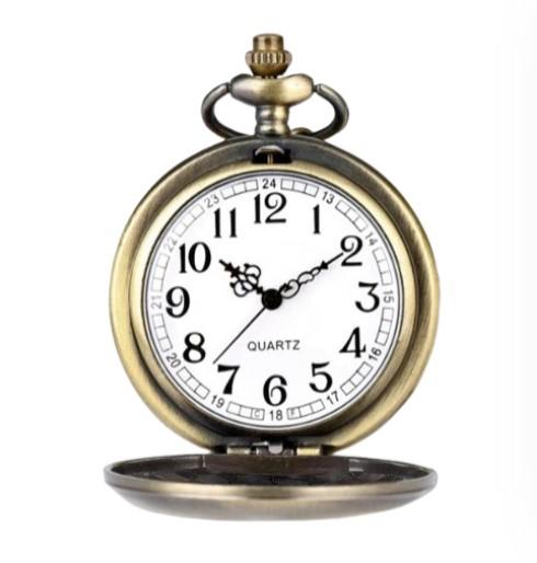 Retro Bronze Quartz Movement Pocket Watch Available multiple Design