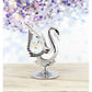 Crystocraft Chrome Plated Swan Ornament With Crystal