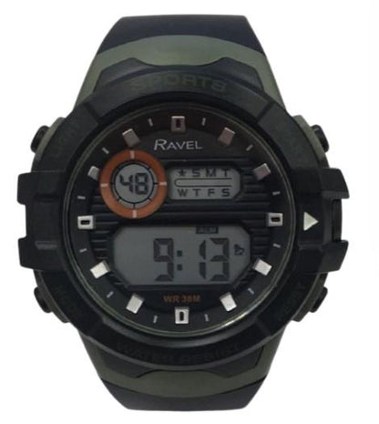 Ravel Mens Boys 3ATM Digital Sports Dial Rubber strap Watch RDG.14.25-41