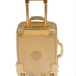 Miniature Clock Gold Plated Travel Bag Solid Brass IMP608G - CLEARANCE NEEDS RE-BATTERY