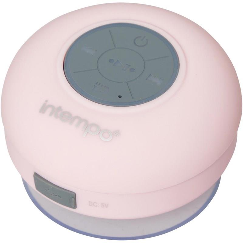 Intempo Bluetooth Splashproof Shower Speaker- Pink