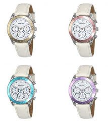 Henley Ladies Round sporty white dial Leather Strap Watch H06183 Available Multiple Colour