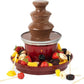 Giles & Posner EK3428G Chocolate Fountain with Fruit Tray and 100 Bamboo Skewers - Red