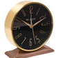 Wm.Widdop Black & Gold Mantel Alarm Clock