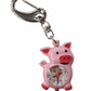 Imperial Key Chain Clock Pink Pig IMP722- CLEARANCE UNBOXED NEEDS RE-BATTERY