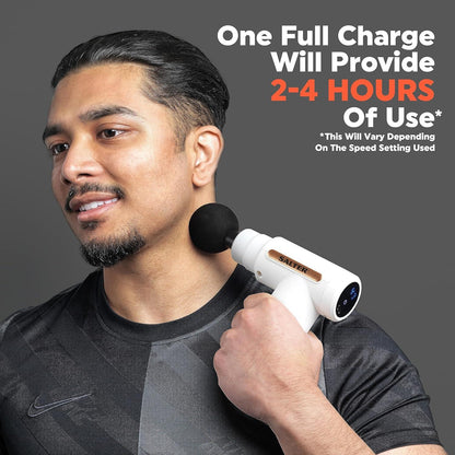 Salter Mini Massage Gun Electric Handheld, Rechargeable, 6 Intensity/Speeds, Includes Carry Bag