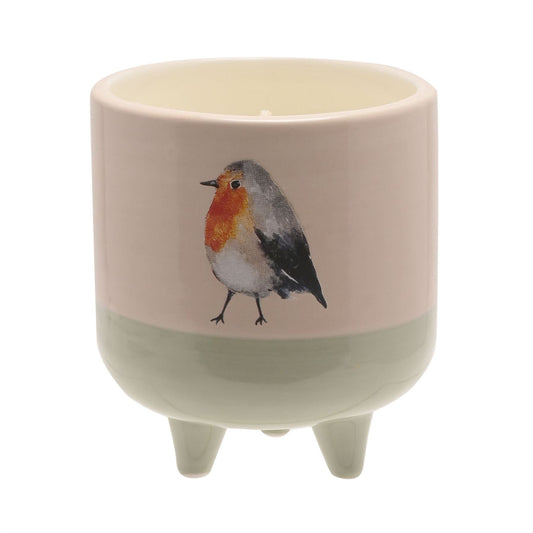 Country Living 200g Citronella Candle in Footed Ceramic Vessel - Robin