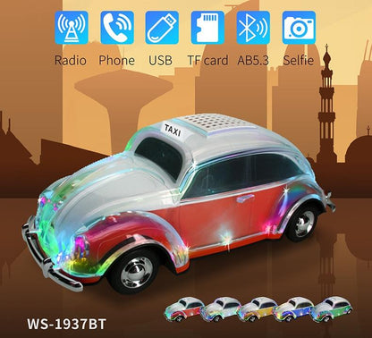 WSTER Beetle with Lamp Car Speaker with Bluetooth & FM Radio