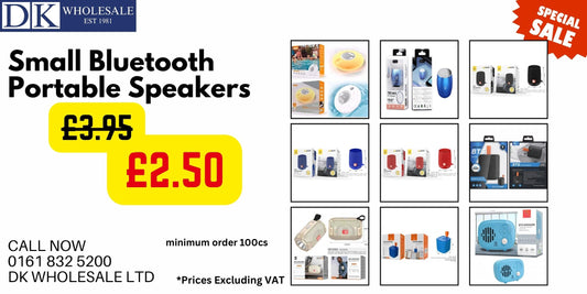 Wholesale Mixed Speakers – Assorted Styles (15 Types) – £2.50 Each