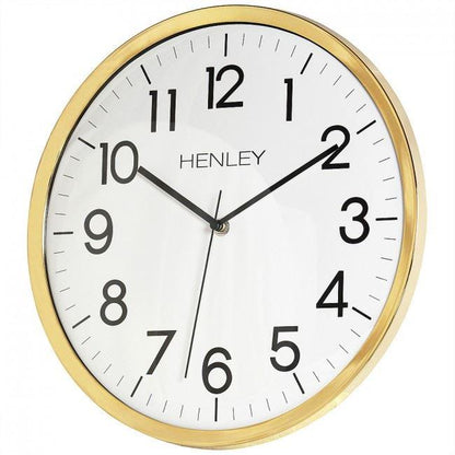 HENLEY 33cm Kitchen Wall Clock - Silver/Brass/Copper HCW006
