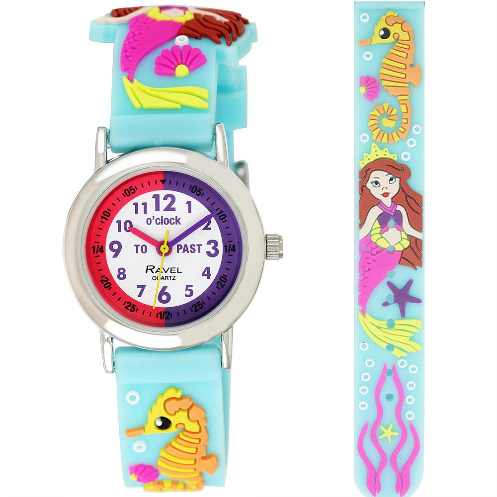 Ravel Children Girls & Boys 3D Cartoon Time Teacher Watch Available Multicolour & Design Strap R1513